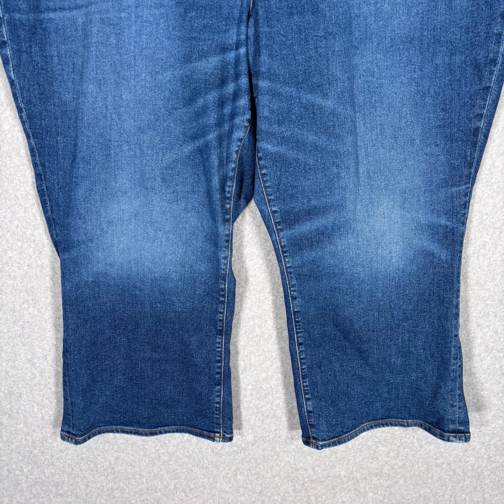 Lands End Kick Flare Cropped Jeans Size 26W High Rise Stretch Capri‎ Comfort - Picture 3 of 11